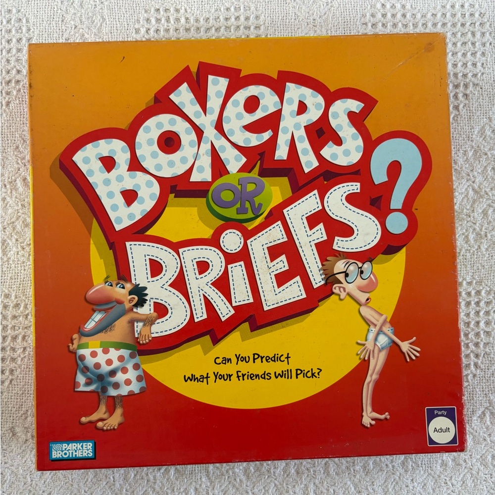 Parker Bros Boxers or Briefs Adult Party Game Preowned Excellent